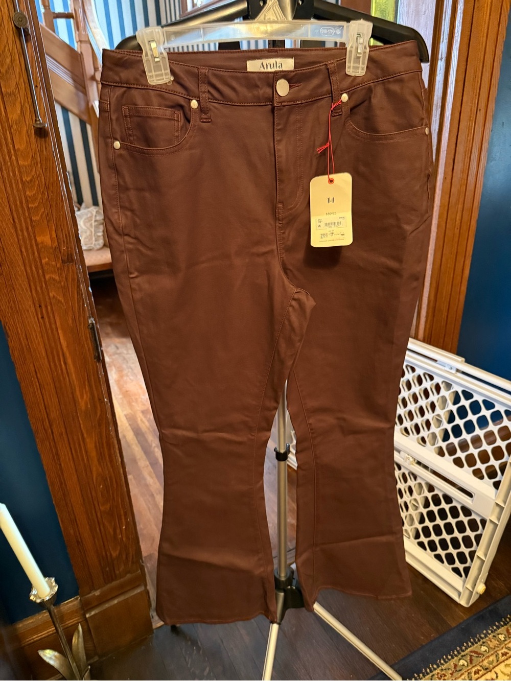 Arula Faux Leather Fit & Flairs- Wine